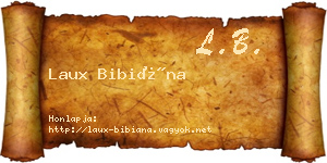 Laux Bibiána névjegykártya